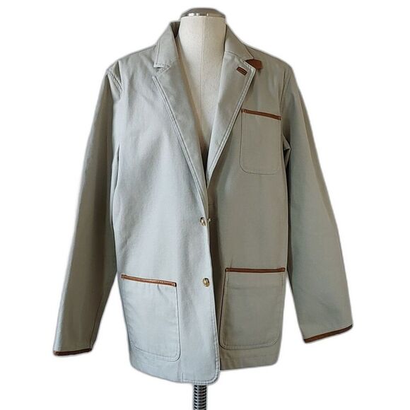 Orvis Zambezi Field Jacket Vintage Leather TrimElbow Patches Size 42TALL